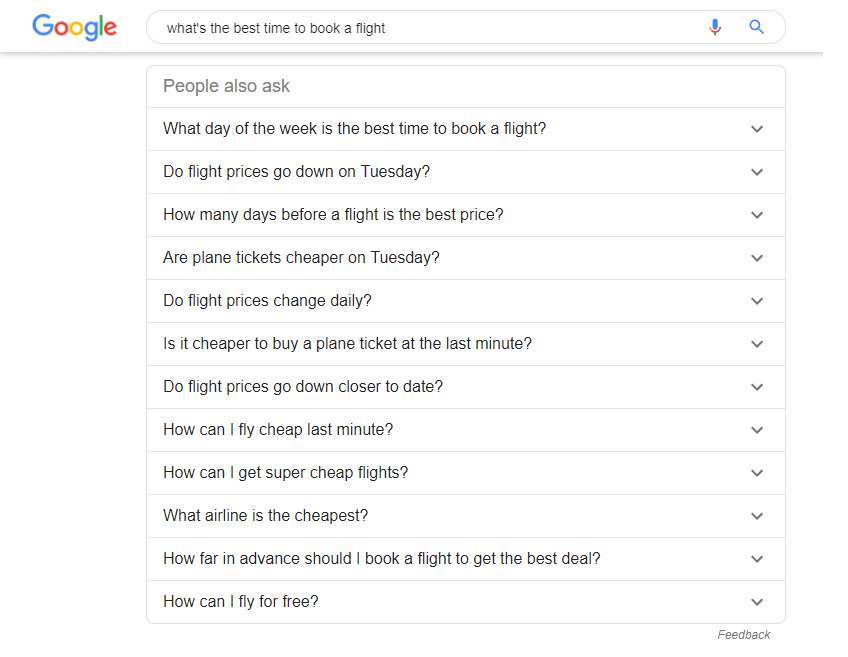 Google's People Also Ask Feature