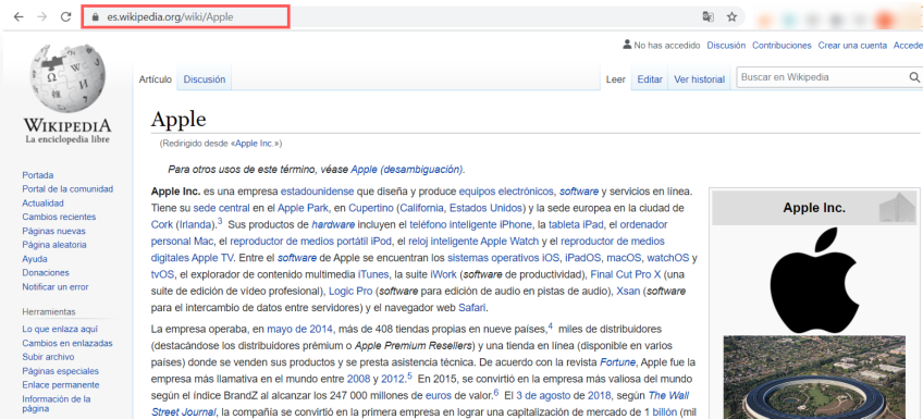 Apple Spain WikiPedia