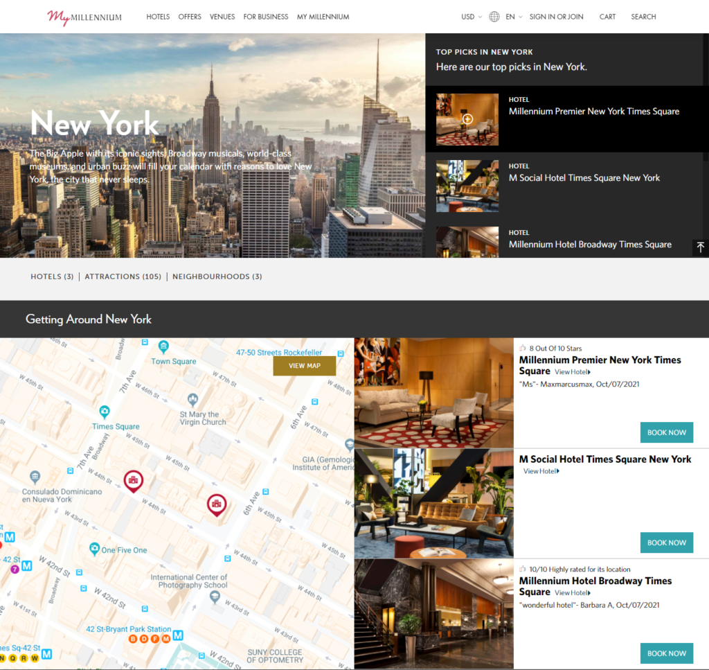 millennium hotels in new york city
